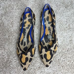 Rothy's The Point Pointed Flats Leopard Cheetah Animal Print Ballet Flat Size 6